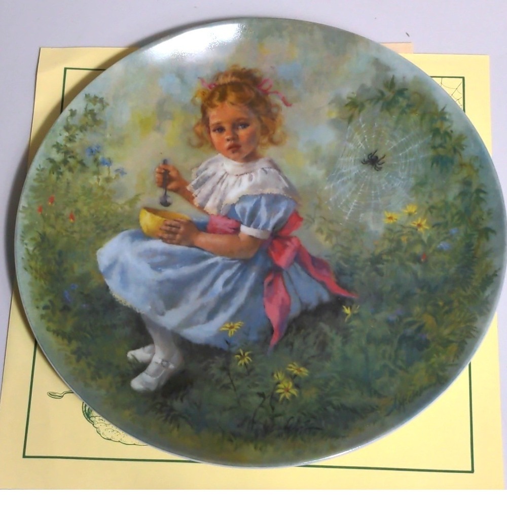 Reco Little Miss Muffet Collector Plate John McClelland 82 VTG COA Mother Goose